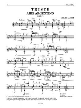 Llobet, Miguel: Complete Works for Solo Guitar Vol. 3: Argentina, Technical Studies, sheet music sample