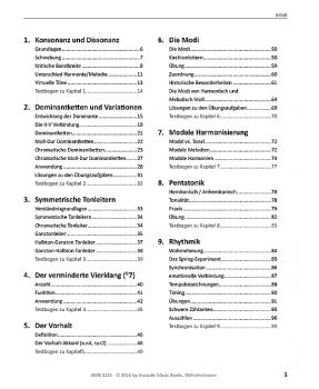 Meffert, Wolfgang: Harmonielehre endlich verstehen Band 2, Inhaltsverzeichnis Seite 1