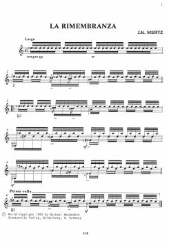Mertz, Johann, Kaspar: Guitar Works Vol. 2,  Unpublished Works, sheet music sample