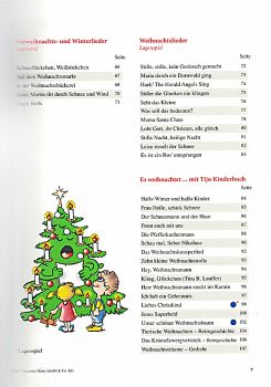 Mikolai, Burkhard: Weihnachtslieder für Gitarre mit bunten Noten Inhalt
