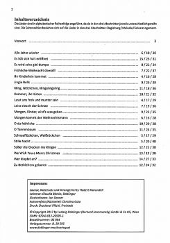 Morandell, Robert: Weihnachtslieder für Gitarrentiger, easy Christmas arrangements for guitar accompaniment, melody and solo, sheet music content