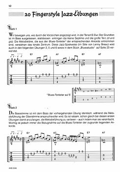 Morone, Franco: Fingerstyle Jazz für Gitarre, Songbook und Lehrwerk, Noten und Tabulatur Beispiel