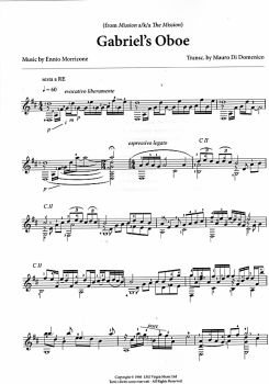 Ennio Morricone for Classical Guitar, Guitar solo sheet music sample