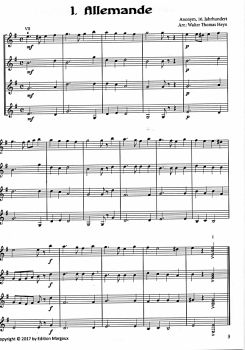 Music from Luther's time arranged for 4 guitars or guitar ensemble, sheet music sample