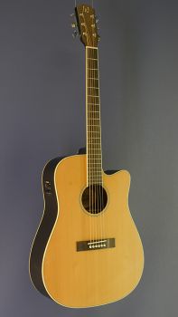 Acoustic guitar with pickup J.N. EZRA, Steel-string guitar with solid cedar top, dreadnought shape