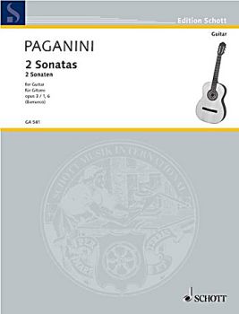Paganini, Niccolo: 2 Sonatas op.3,1 and op.3,6, ed. Manuel Barrueco, Guitar solo sheet music