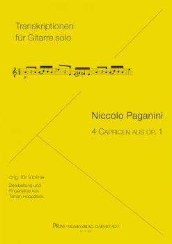 Paganini, Niccolò: 4 Capricen from op.1 for guitar solo, sheet music