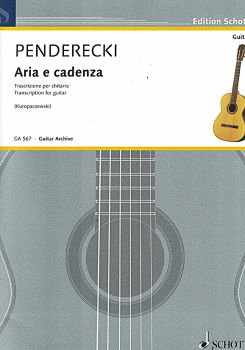 Penderecki, Krysztof: Arie e Cadenza für Gitarre solo, Noten