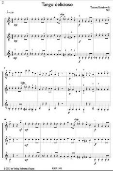 Ratzkowski, Torsten: Alles Tango for 3 Guitars or Guitar ensemble, sheet music sample