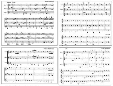 Ratzkowski, Torsten: Caramba for 3 Guitars or Guitar ensemble, sheet music sample