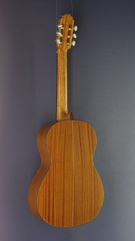 Konzertgitarre mit 64 cm kurzer Mensur - Ricardo Moreno, Modell 1a 64 Zeder, spanische Gitarre mit massiver Zederdecke, Rückseite