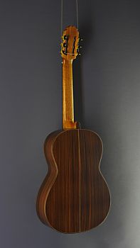 Classical guitar with 63 cm short scale - Ricardo Moreno, model C-P 63 cedar, Spanish guitar with solid cedar top and rosewood on back and sides back view