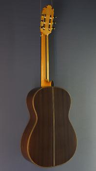 Preview: Ricardo Moreno Tarrega 63 F, all-solid Spanish guitar with a 63 cm short scale, spruce, rosewood, back view