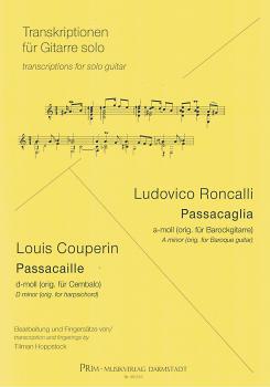 Roncalli, Ludovico and Couperin, Louis: Two Passacaglias for guitar solo, sheet music