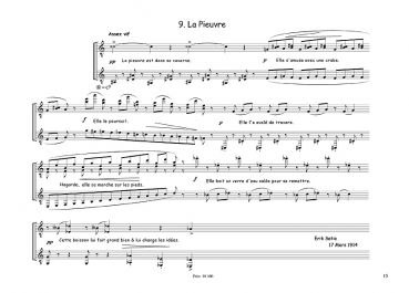 Satie, Erik: Sports & Divertissements for 2 guitars, sheet music sample
