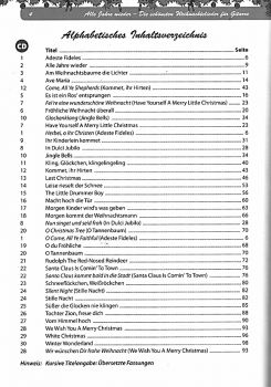 Saure, Volker: Alle Jahre wieder, Die schönsten Weihnachtslieder für Gitarre, Noten und Tabulatur, Liederbuch Inhalt