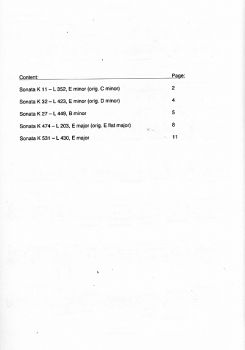 Scarlatti, Domenico: Five Sonatas, K11 K32, K27, K474, K531, arr. Manuel Barrueco, Guitar solo, sheet music content