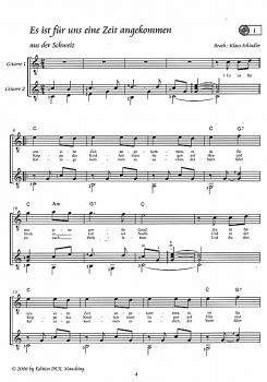 Schindler, Klaus: Stille Nacht, Christmas Carols for guitar solo or duo, sheet music sample