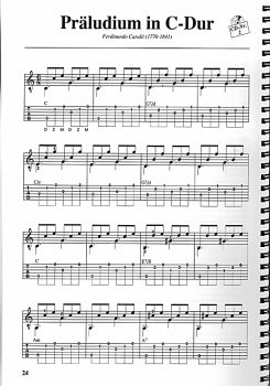 Das Klassische Gitarrenbuch, herausgegeben von Stephan Schmidt, Gitarre solo, Noten und Tabulatur Beispiel