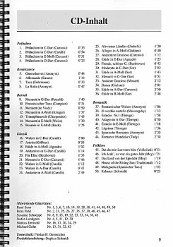 Das Klassische Gitarrenbuch, herausgegeben von Stephan Schmidt, Gitarre solo, Noten und Tabulatur Inhalt