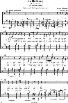 Schubert, Franz: 12 Lieder nach Texten von Schiller und Klopstock für Tenor und Gitarre - Lieder mit Gitarre Band 6, Noten Beispiel