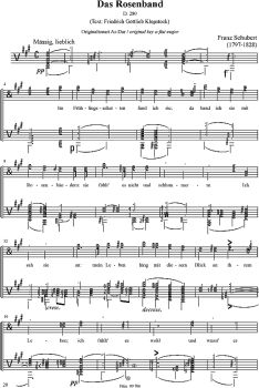 Schubert, Franz: 12 Lieder nach Texten von Schiller und Klopstock für Tenor und Gitarre - Lieder mit Gitarre Band 6, Noten Beispiel