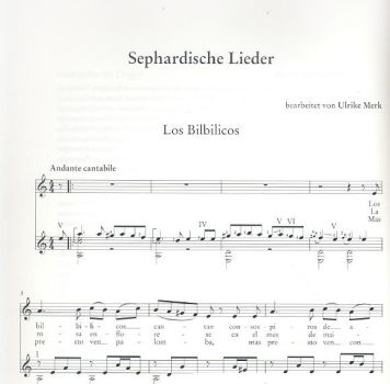 Sephardische Lieder für Gesang & Gitarre, Noten Besipiel