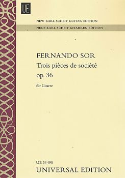 Sor, Fernando: Trois Pièces de Société op.36 für Gitare solo, Noten, Neue Karl Scheit Edition