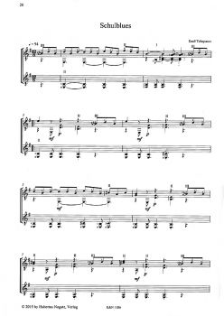 Tcheparov, Emil: Zoo Blues Vol. 2, intermediate piece for 1-2 guitars, sheet music sample