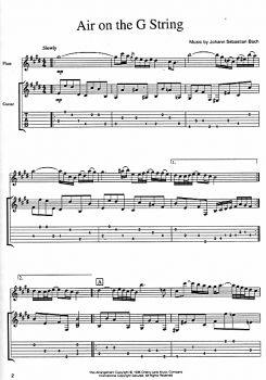 The Most Beautiful Classical Melodies for Flute and Guitar, Noten für Flöte und Gitarre Beispiel