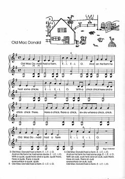 Thiergärtner, Carmen. Europäischer Liedergarten, Children`s Songs for 1-2 Mandolins, sheet music sample