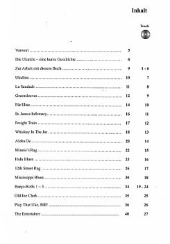 Funk, Peter: Ukulino - 15 Fingerpicking Hits für Ukulele, Tabulatur Inhalt