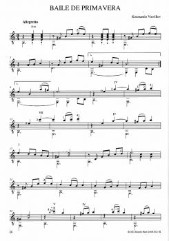 Vassiliev, Konstantin: La Guitarra Música española, sheet music sample