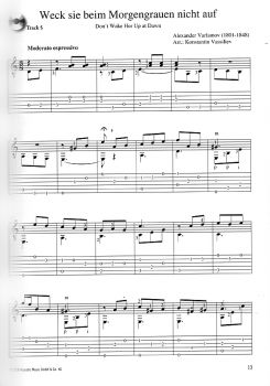 Vassiliev, Konstantin: Meister der russischen Musik, Russian Masterworks for Guitar solo, sheet music in standard notation and tablature sample