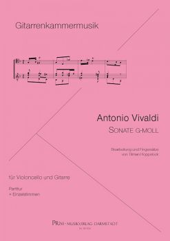 Vivaldi, Antonio: Sonate g-moll für Violoncello und Gitarre, Noten