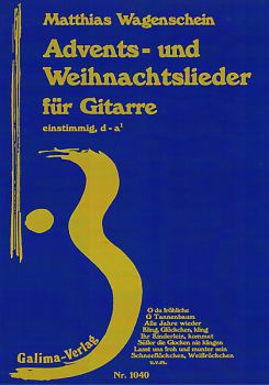 Wagenschein, Matthias. Advent and Christmas carols for guitar, tones d-a1, sheet music