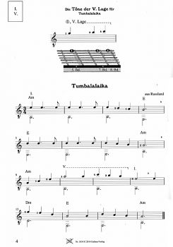 Wagenschein, Matthias: Einführung ins Lagespiel mit leeren Bässen, Gitarre solo, Noten Beispiel