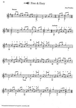 Wanders, Joep: Pro Tirando, right hand guitar pieces, solo sheet music sample