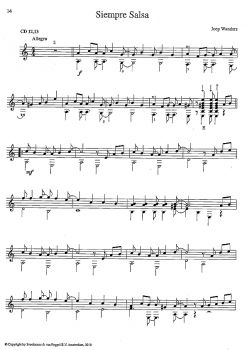 Wanders, Joep: Salsa, South American Pieces for Guitar solo, sheet music sample