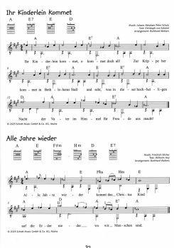 Wolters, Burkhard: Alles Gitarre! - Weihnachtslieder für 1-2 Gitarren, Noten Beispiel
