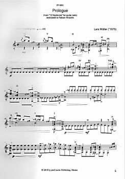 Wüller, Lars: 12 Mysteries for guitar solo, sheet music sample