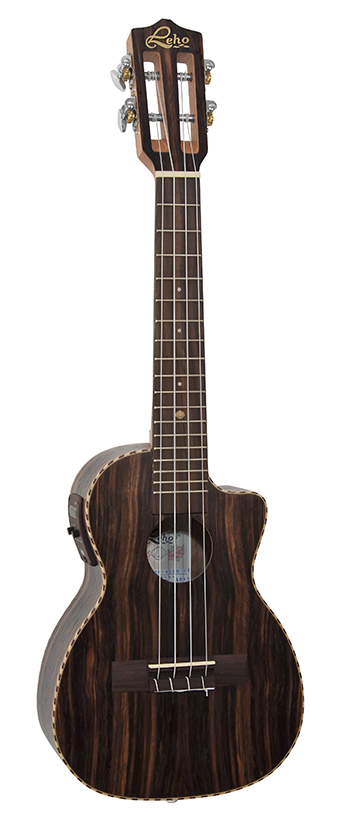 Gitarrennoten und Gitarrenzubehör, Die Zupfgeige, Gitarrenfachgeschäft, Noten & Werkstatt - Ukulele LEHO ebony with pickup and gigbag