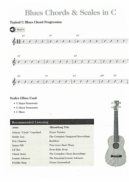 Rev, Lil: 101 Ukulele Lickswitht CD, Blues, Jazz, Country, Bluegrass and Rock 'n' Roll Licks, sheet music sample