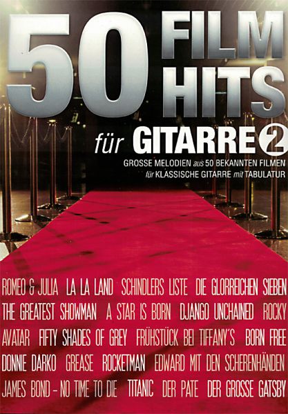 50 Filmhits - Movie Themes Vol. 2, for guitar solo, sheet music