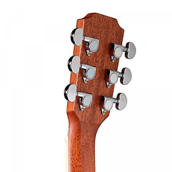 Akustikgitarre J.N. Ezra, Westerngitarre in Dreadnought-Form mit massiver Zederdecke, sunburst lackiert, kopf, Mechanik