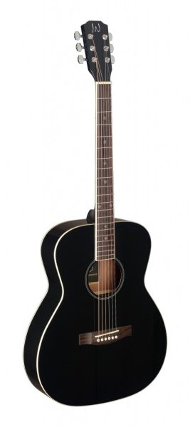 Acoustic guitar J. N. Bessie black, Stell-string Guitar with solid spruce top