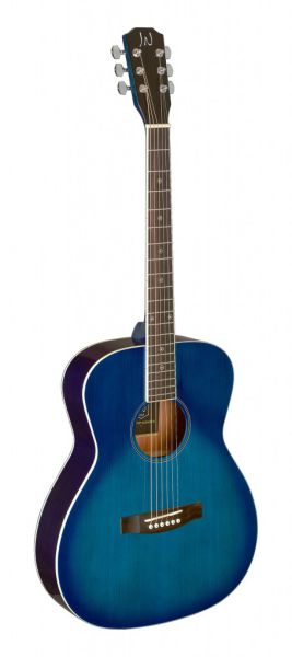 Acoustic guitar J. N. Bessie blue, steel string guitar with solid spruce top