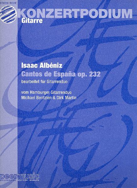 Albéniz, Isaac: Cantos de España für 2 Gitarren, Noten, Bearbeiter Michael Bentzien