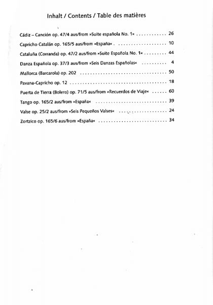 Albéniz, Isaac: Collection, 10 Pieces for 2 Guitars, guitar duet, sheet music content