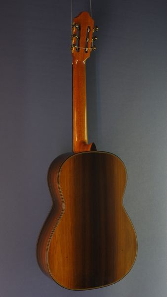 Antonius Müller Double Top Classical guitar, cedar, Brazilian rosewood, year 2017, Luthier guitar, back view